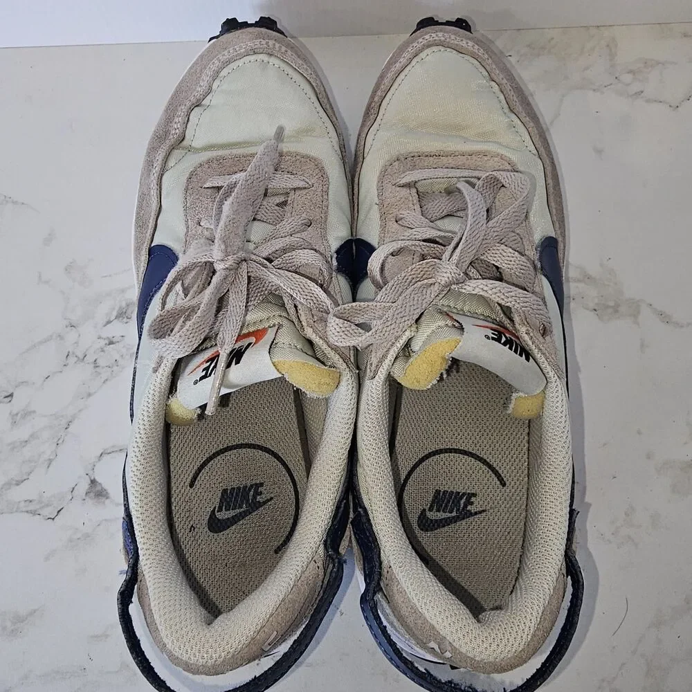Nike Waffle Debut Womens Size 8.5 Gray Blue White Athletic Running Shoe Sneakers
